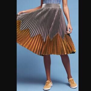 NWT Anthropologie Magdalena Shimmer Skirt - XSP (petite)